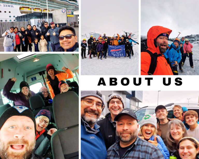 people on tour with Otto the Viking, smiling and having a good time